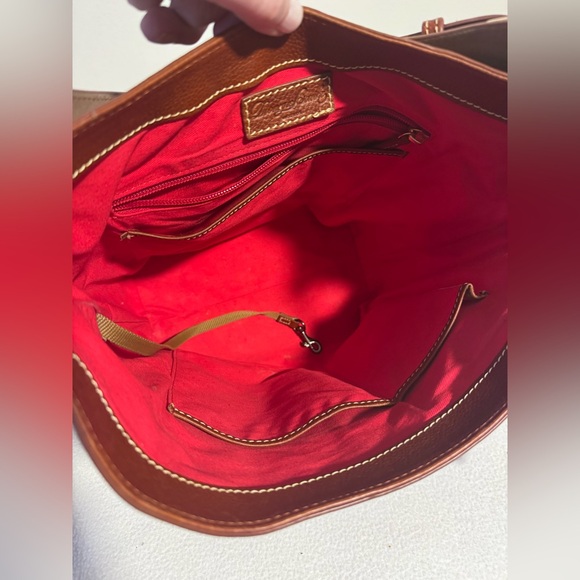 Dooney & Bourke Florentine Lily Bucket shoulder bag caramel/natural brown - Picture 6 of 9